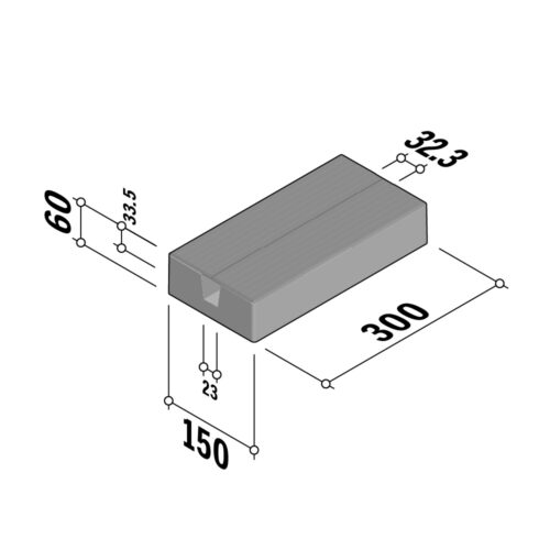 Ev Cable Flags | 150x300 | 60mm Thick