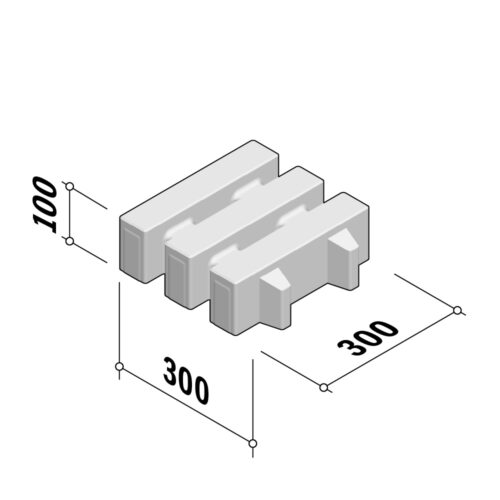Hydro Lineo | Triple 300x300 | 100mm Thick