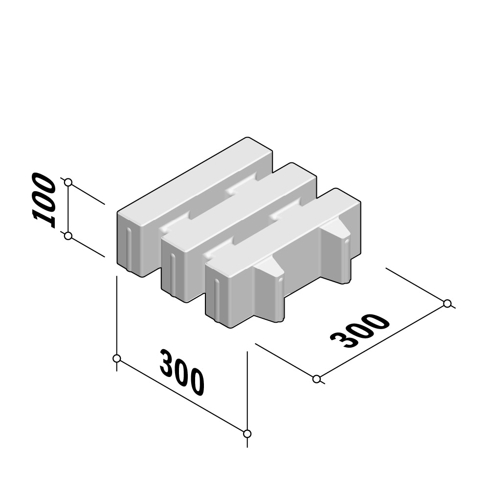 Hydro Lineo | Triple 40 300x300 | 100mm Thick