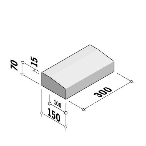 Rainwater Flags | Gutter Slope 150x300 | 70mm Thick