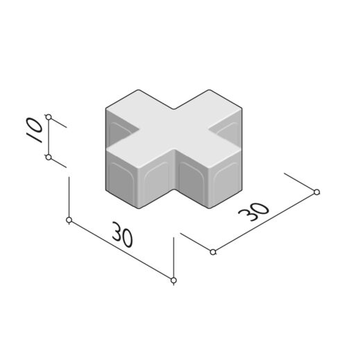Square | Cross 300x300 | 100mm Thick