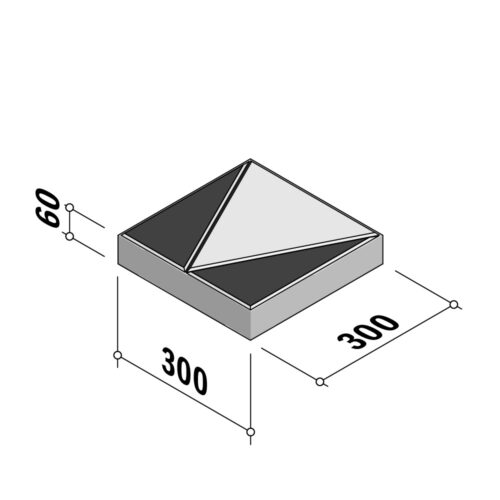 Traffic Safety Flags | Shark Tooth 300x300 | 60mm Thick | With white triangle