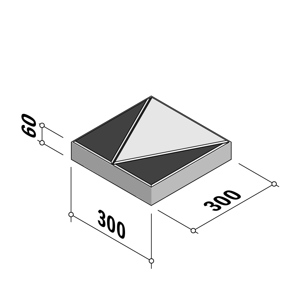 Traffic Safety Flags | Shark Tooth 300x300 | 60mm Thick | With white triangle