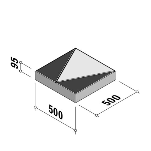 Traffic Safety Flags | Shark Tooth 500x500 | 95mm Thick | With white triangle