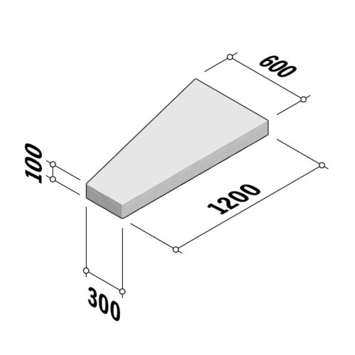 Trapesa | 600-300x1200 | 100mm Thick