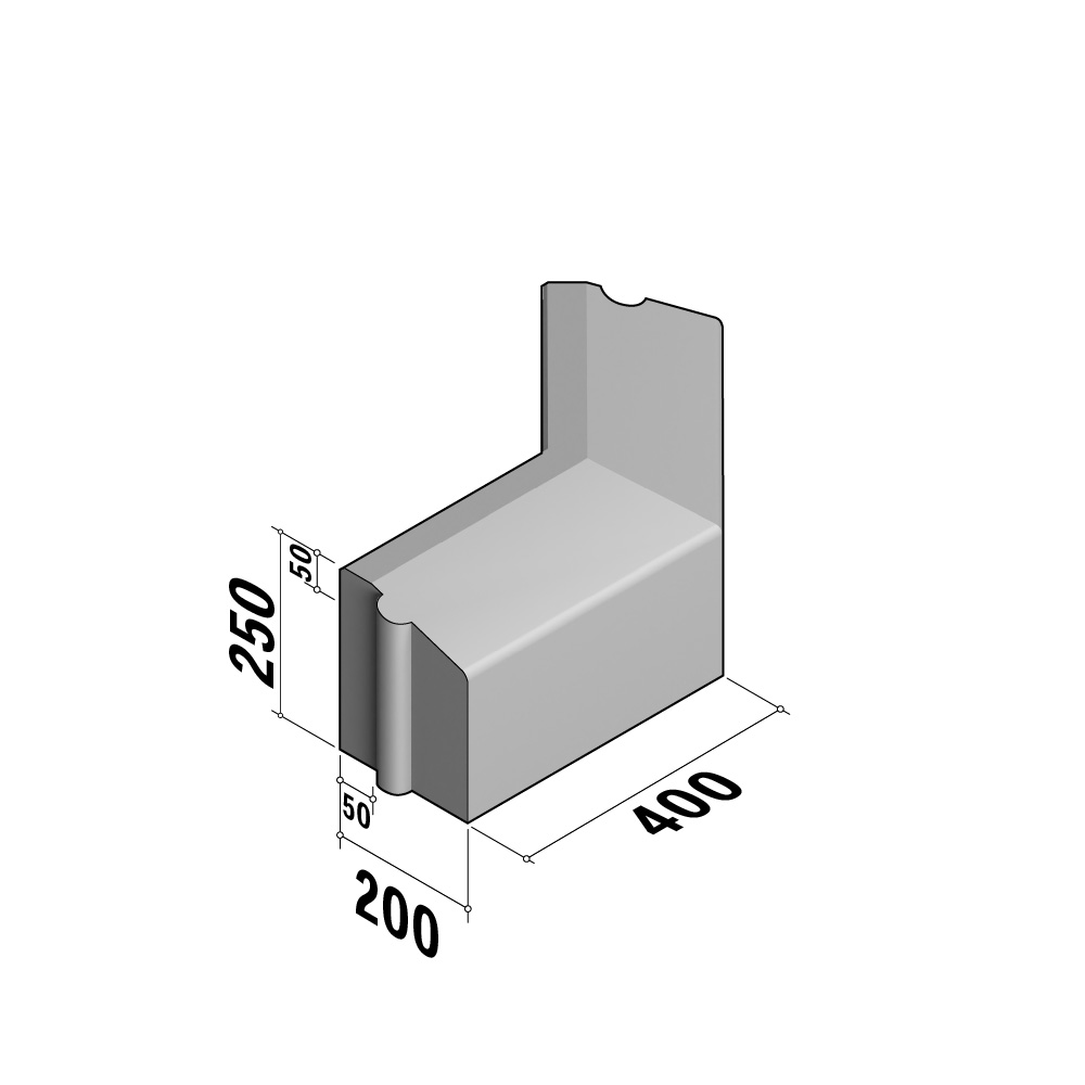Cycle 50-200x250 | 50-200x250 | Return Corner | L-400 | External | 135° | Splay | HD