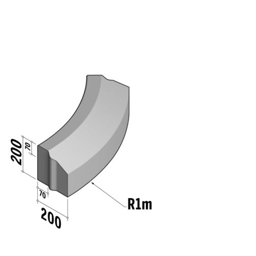 Cycle 70-200x200 | 70-200x200 | Radius | L-785 | External | 1m | Splay | VB