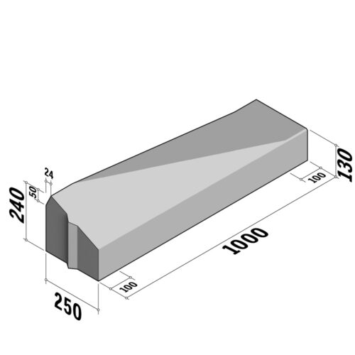 Access 250-130x240 | 250-130x240 | End Transition | to 250x130 | L-1000 | Left | Splay | VB