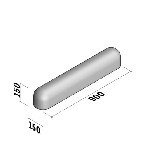 Bump 150 | 150x150 | Straight | L-900 | 2End | Rounded | RD