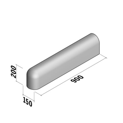 Bump 150 | 150x200 | Straight | L-900 | End | Rounded | RDSQ