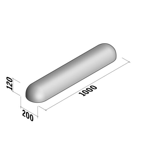 Bump 200 | 200x120 | Straight | L-1000 | 2End | Rounded | RD