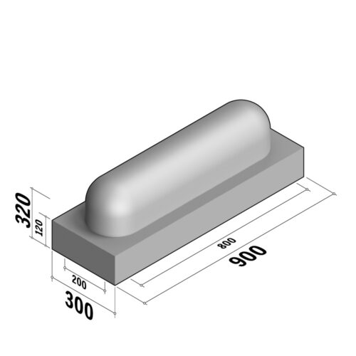 Bump 200-300 | 200-300x320 | Straight | L-900 | 2End | Rounded | SQ