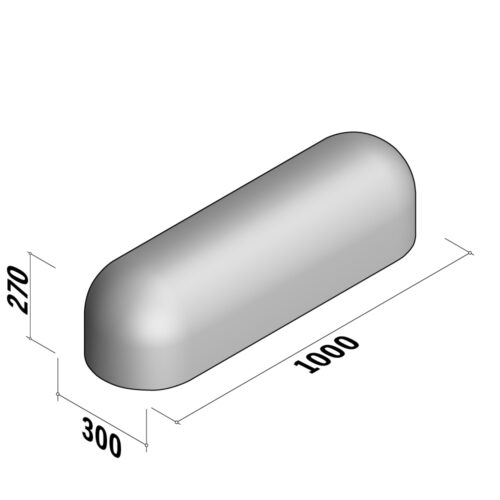 Bump 300 | 300x270 | Straight | L-1000 | 2End | Rounded | RD