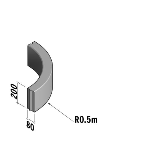 Boundary 80 | 80x200 | Radius | L-785 | External | 0.5m | Flat | HD