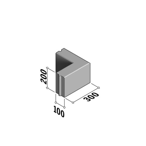 Boundary 100 HD | 100x200 HD | Return Corner | L-300 | External | 90° | Flat | HD