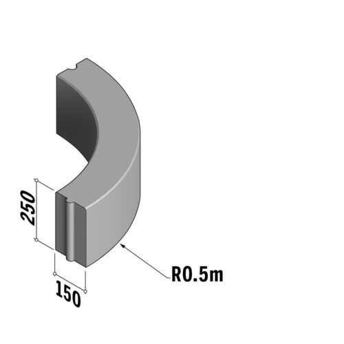 Boundary 150 | 150x250 | Radius | L-785 | External | 0.5m | Flat | HD