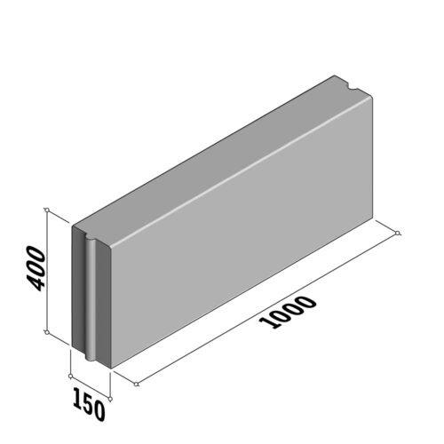 Boundary 150 | 150x400 | Straight | L-1000 | Flat | VB