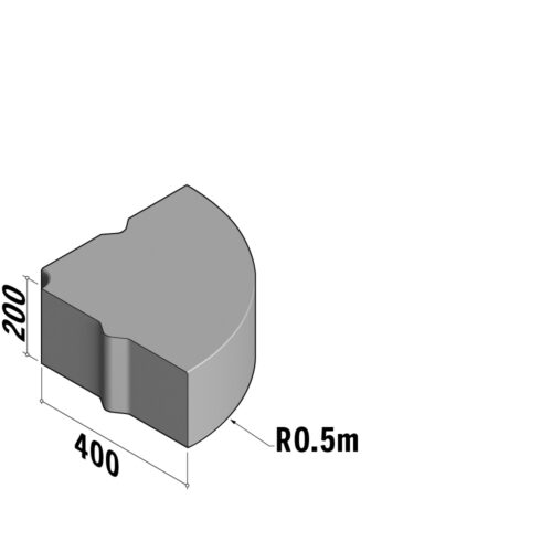 Boundary 400 | 400x200 | Radius | L-785 | External | 0.5m | Flat | VB