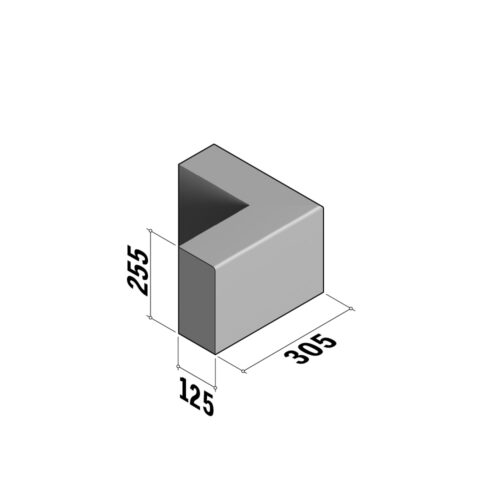 BN2 | Return Corner External | 125x255xL305 | 90° | SQ