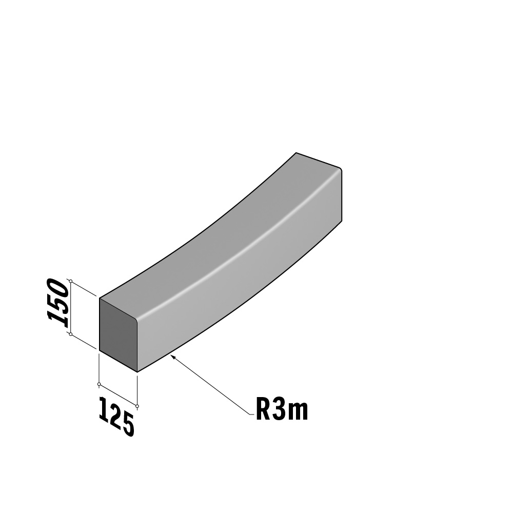 BN3 | Radius External | 125x150xL780 | 3m | SQ