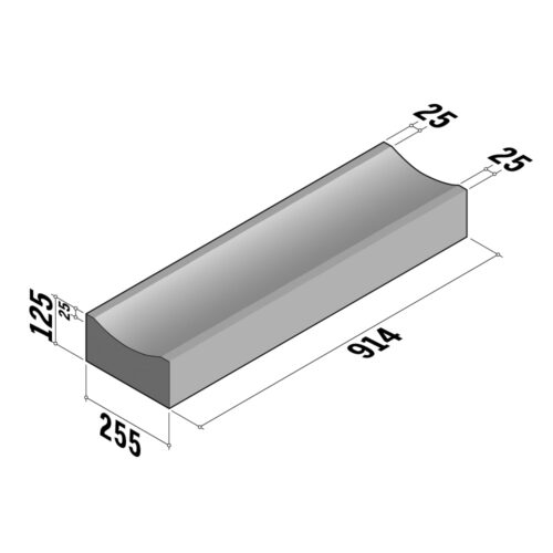 Drainage Channel | Straight Dished DC2 | 255x125xL914 | SQ