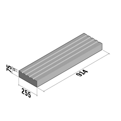 Drainage Channel | Straight Fluted FC | 255x75xL914 | SQ
