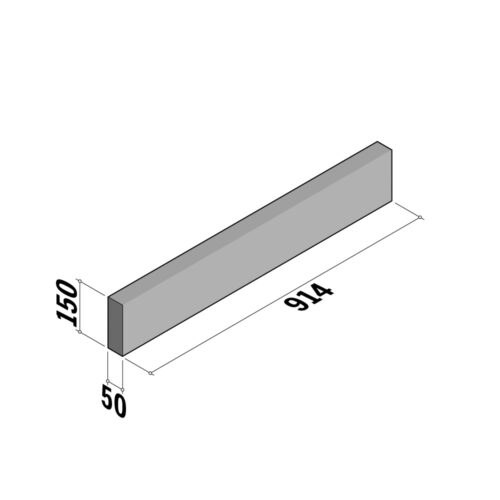 Edging | Flat Top | Straight | 50x150xL914 | SQ