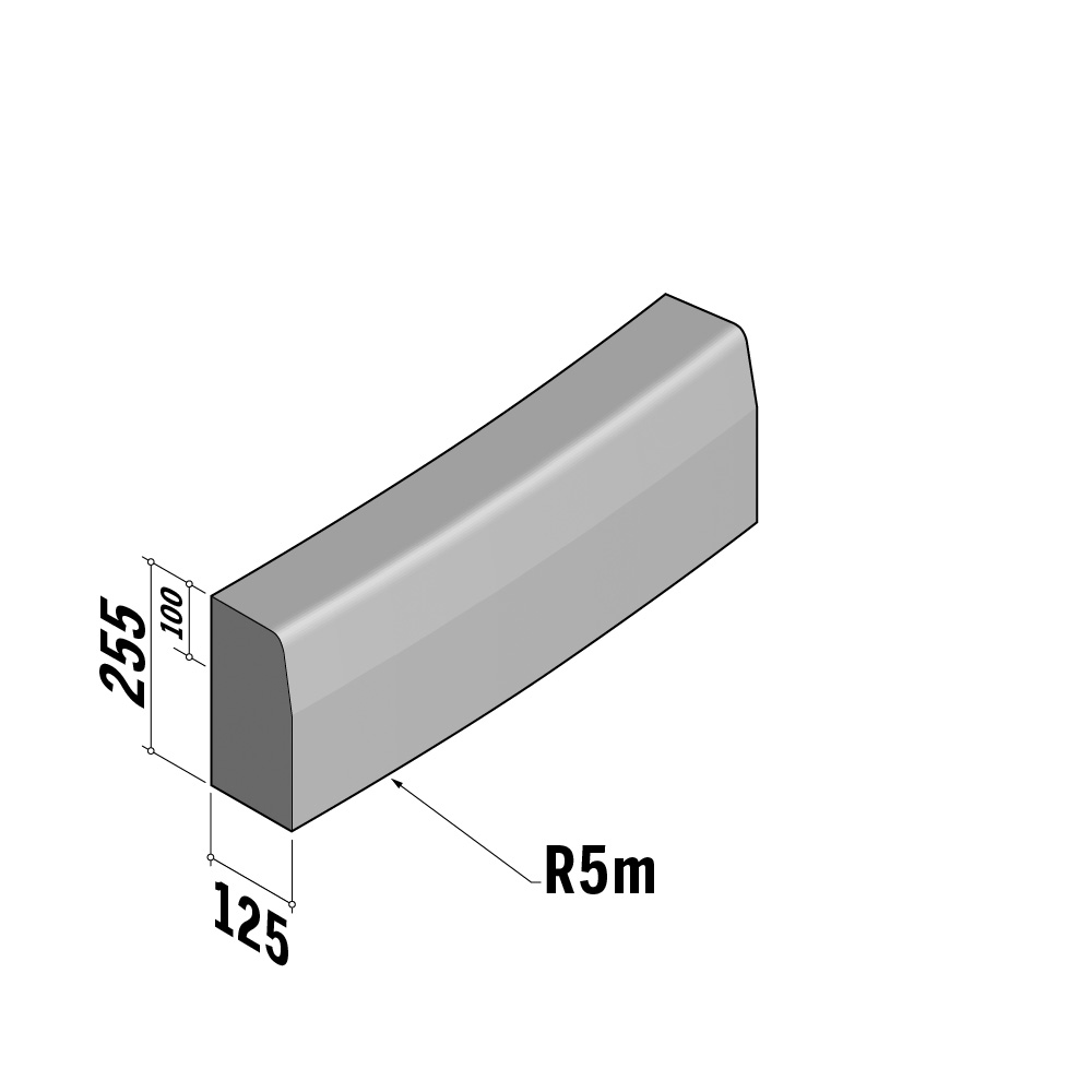 HB2 | Radius External | 125x255xL780 | 5m | SQ