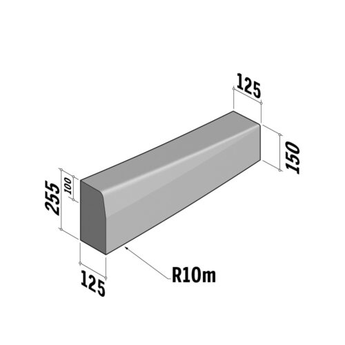 HB2 | Radius Drop Transition External | 125x255 to BN3 125x150xL780 | 10m | Left | SQ