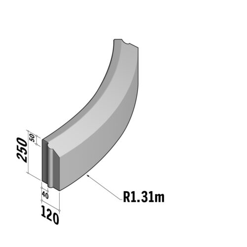 Cycle 40-120x250 | 40-120x250 | Radius | L-1020 | External | 1.31m | Splay | HD