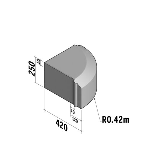 Cycle 40-120x250 | 40-120x250 | Return Radial | External | 90° | 0.42m | Splay | HD
