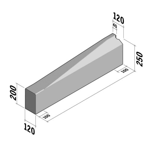 Cycle 40-120x250 | 40-120x250 | End Transition | to 120x200 | L-1000 | Left | Splay | HD