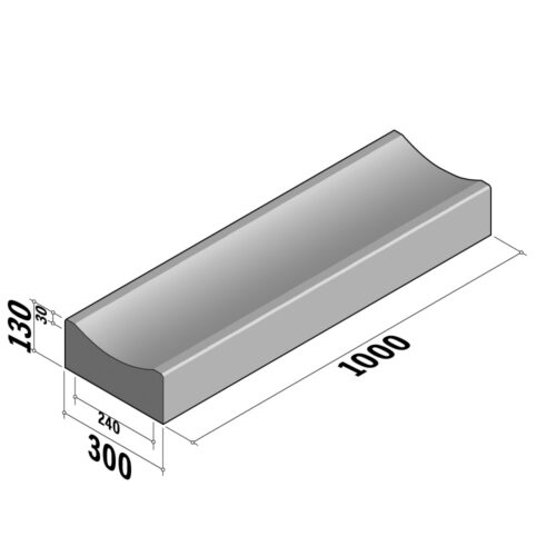 Drainage Channel  | Channel 300x130 | Straight | L-1000 | DP30 | Dished | SQ