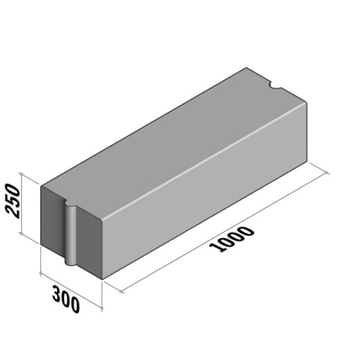 Drainage Kerb-it | Kerb-it 300x250 | Straight | L-1000 | Foundation | HD