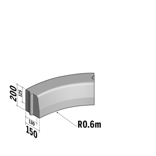 Highway 130-150x200 HD | 130-150x200 HD | Radius | L-470 | Internal | 0.6m | Half-Battered | HD