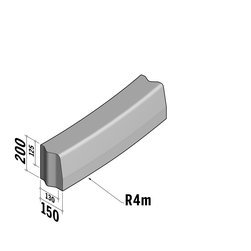 Highway 130-150x200 VB | 130-150x200 VB | Radius | L-785 | External | 4m | Half-Battered | VB