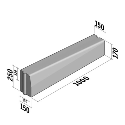 Highway 130-150x250 HD | 130-150x250 HD | Drop Transition | to 150x170 | L-1000 | Left | Half-Battered | HD