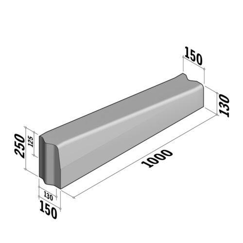 Highway 130-150x250 VB | 130-150x250 VB | Drop Transition | to 150x130 | L-1000 | Left | Half-Battered | VB