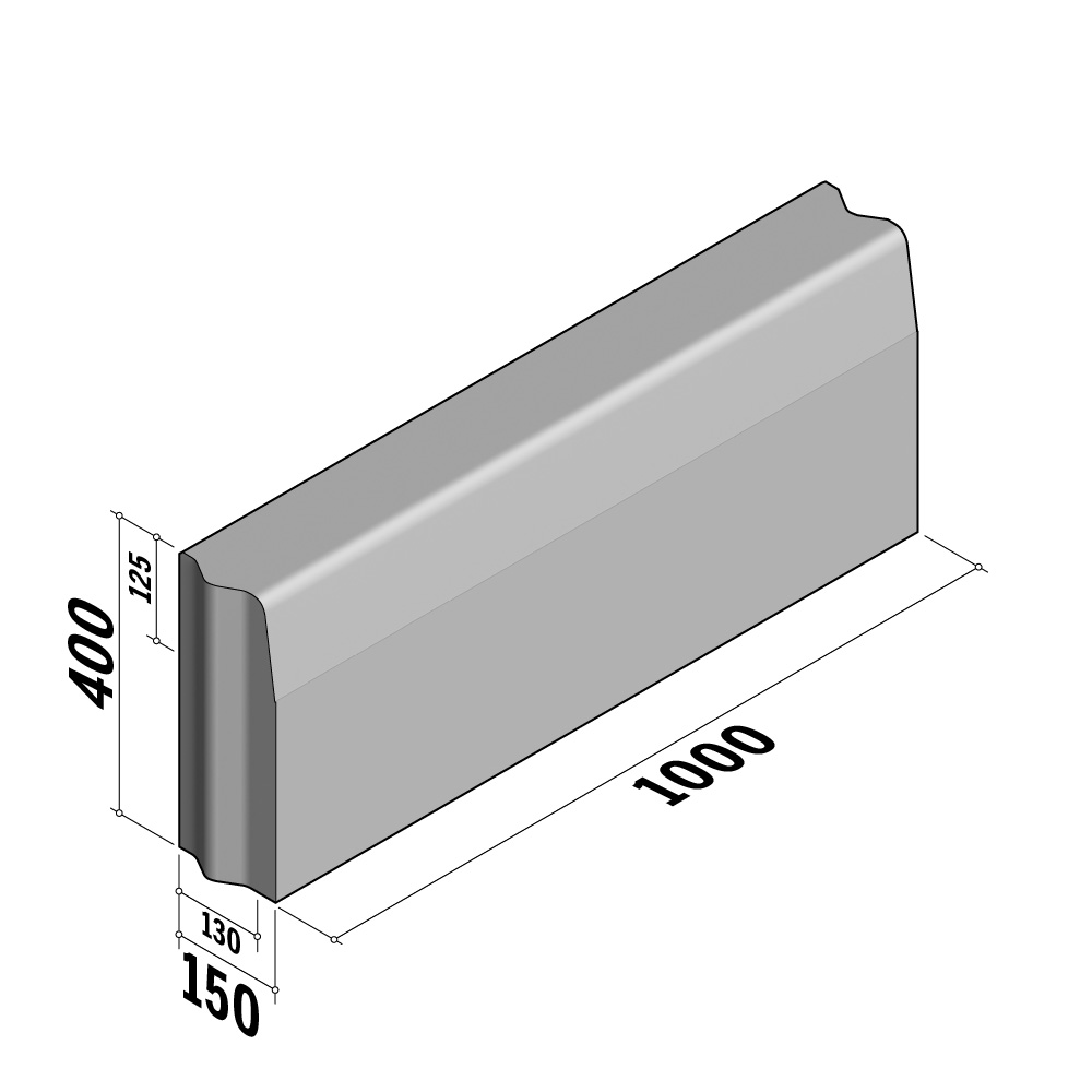 Highway 130-150x400 VB | 130-150x400 VB | Straight | L-1000 | Half-Battered | VB