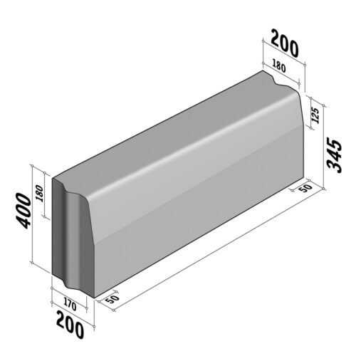 Highway 170-200x400 | 170-200x400 | Transition | to 180-200x345 | L-1000 | Half-Battered | VBVB