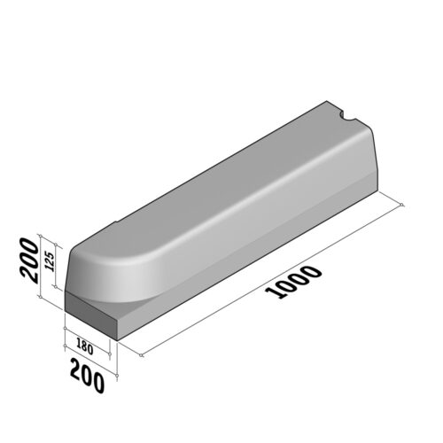 Highway 180-200x200 HD | 180-200x200 HD | End | L-1000 | Left | Half-Battered | HD