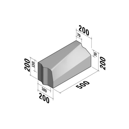 Highway 180-200x200 VB | 180-200x200 VB | Transition | to 70-200x200 | L-500 | Half-Battered | VBVB