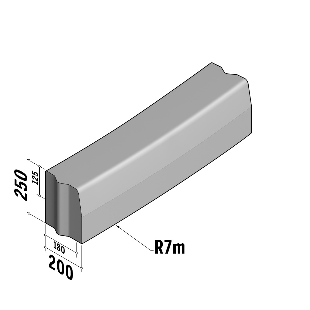 Highway 180-200x250 VB | 180-200x250 VB | Radius | L-1000 | External | 7m | Half-Battered | VB