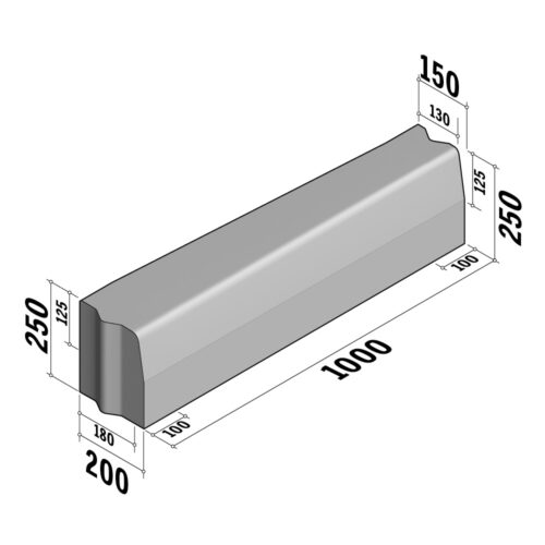 Highway 180-200x250 VB | 180-200x250 VB | Transition | to 130-150x250 | L-1000 | Half-Battered | VBVB