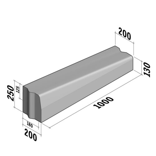 Highway 180-200x250 VB | 180-200x250 VB | Drop Transition | to 200x130 | L-1000 | Left | Half-Battered | VB
