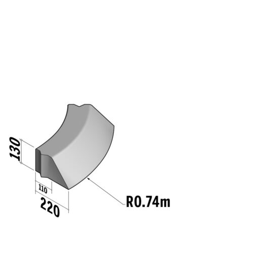 Highway 110-220x130 | 110-220x130 | Radius | L-580 | External | 0.74m | Splay | VB
