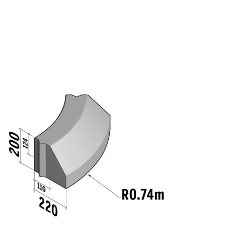 Highway 110-220x200 | 110-220x200 | Radius | L-580 | External | 0.74m | Splay | VB