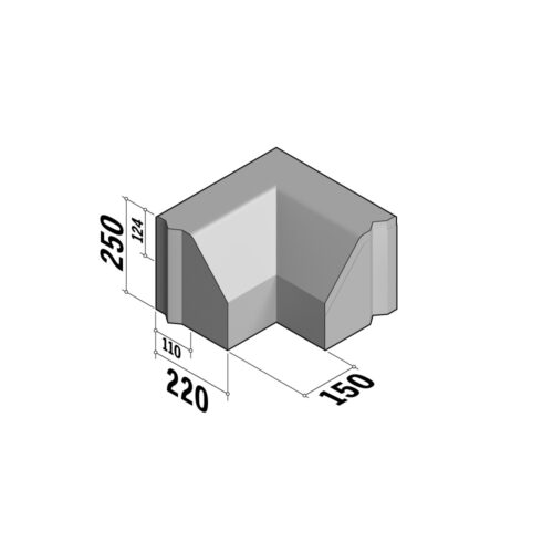 Highway 110-220x250 | 110-220x250 | Return Corner | L-150 | Internal | 90° | Splay | VB