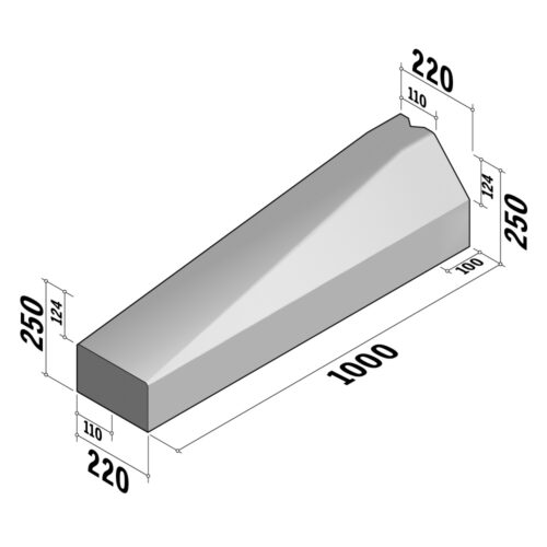 Highway 110-220x250 | 110-220x250 | End Transition | to 220x130 | L-1000 | Left | Splay | VB
