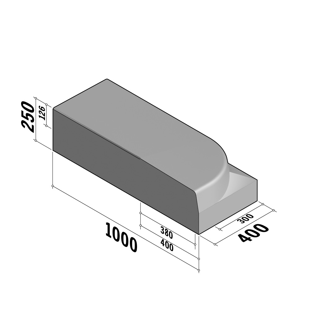 Highway 380-400x250 | 380-400x250 | Platform | L-1000 | Return | Left | Half-Battered | SQ